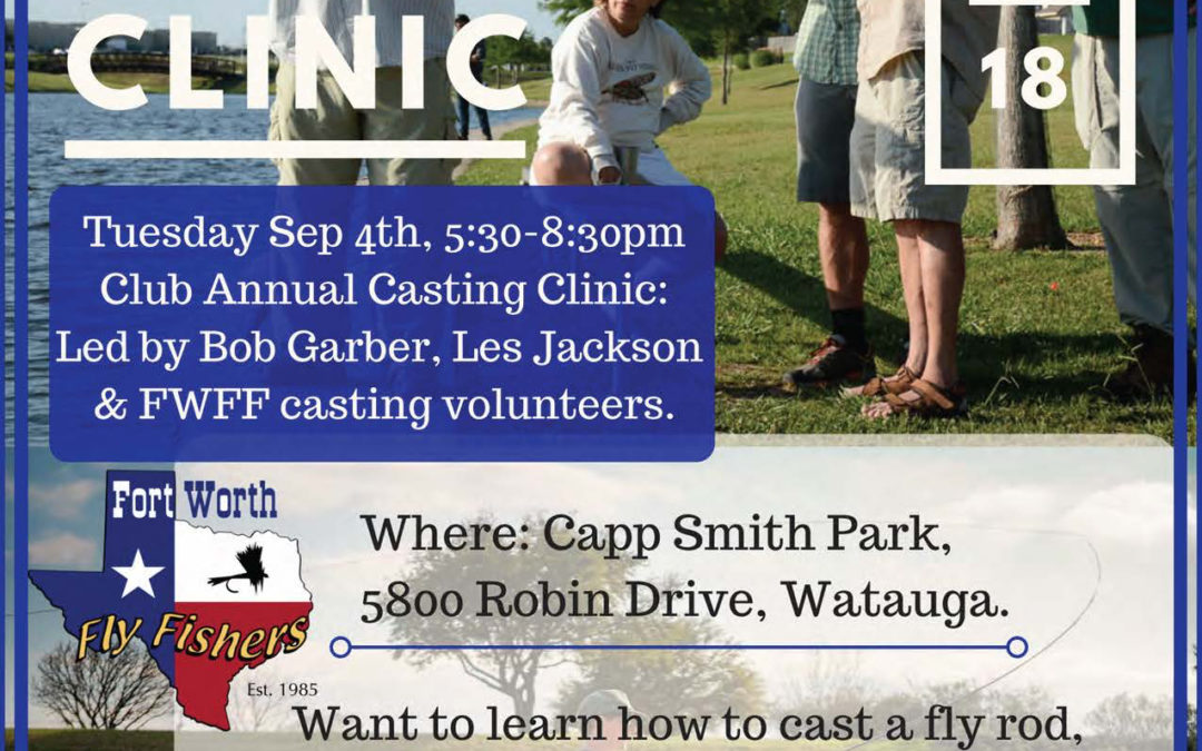 Don’t forget: Casting Clinic is September 4 membership meeting