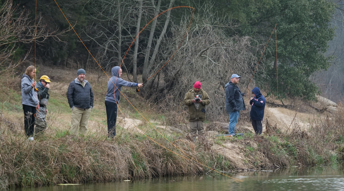 Fly Fish 101 draws a whole pack of students in Glen Rose
